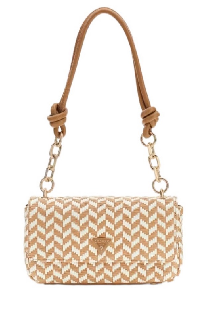 GUESS TESSI FLAP SHOULDER BAG ΤΣΑΝΤΑ ΓΥΝΑΙΚΕΙΑ COGNAC