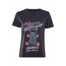 GUESS BEAR TEE T-SHIRT  ΜΠΛΟΥΖΑ ΓΥΝΑΙΚΕΙΑ WASHED BLACK