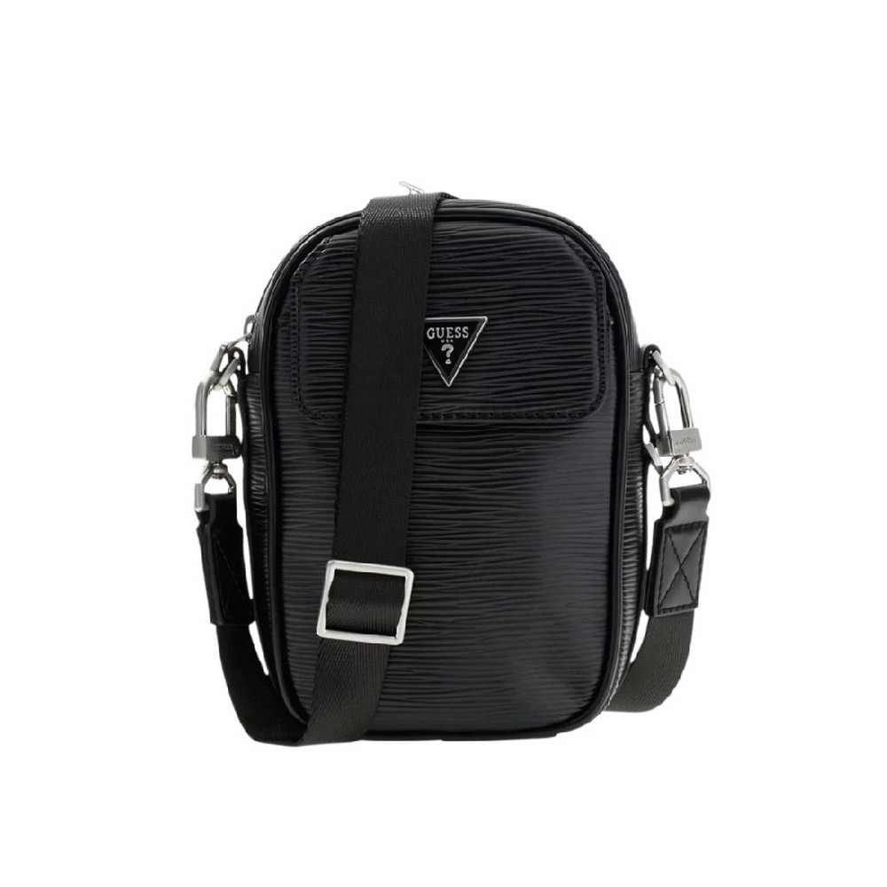 GUESS MILANO CROSSBODY MICRO HMMIPWP6225 ΤΣΑΝΤΑ ΑΝΔΡΙΚΗ BLACK