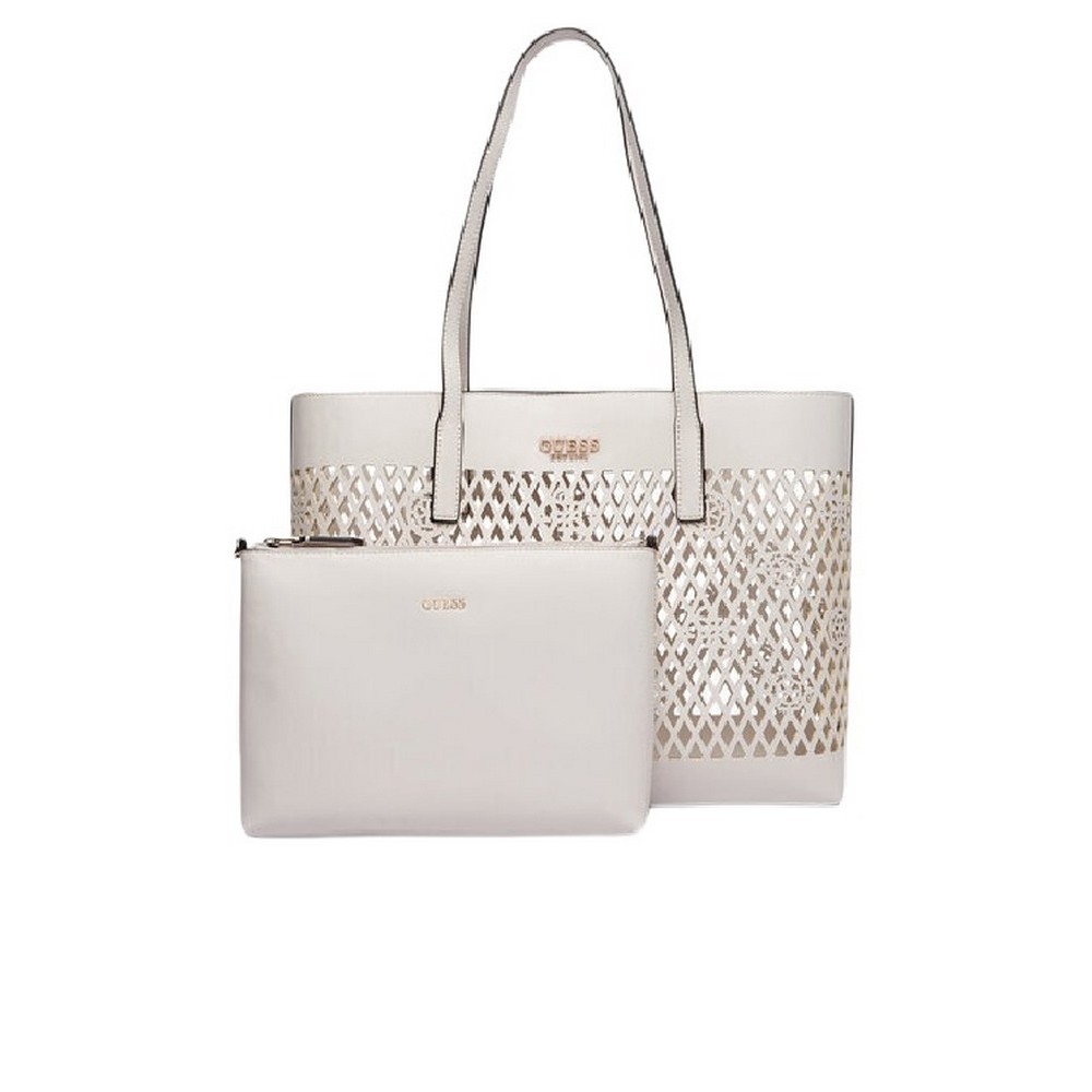 GUESS LETTY 2 IN 1 TOTE ΤΣΑΝΤΑ ΓΥΝΑΙΚΕΙΑ OFF WHITE