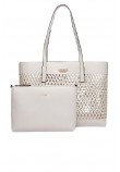 GUESS LETTY 2 IN 1 TOTE ΤΣΑΝΤΑ ΓΥΝΑΙΚΕΙΑ OFF WHITE