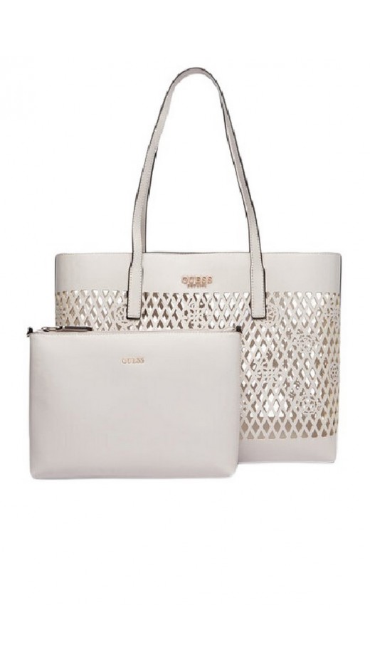 GUESS LETTY 2 IN 1 TOTE ΤΣΑΝΤΑ ΓΥΝΑΙΚΕΙΑ OFF WHITE