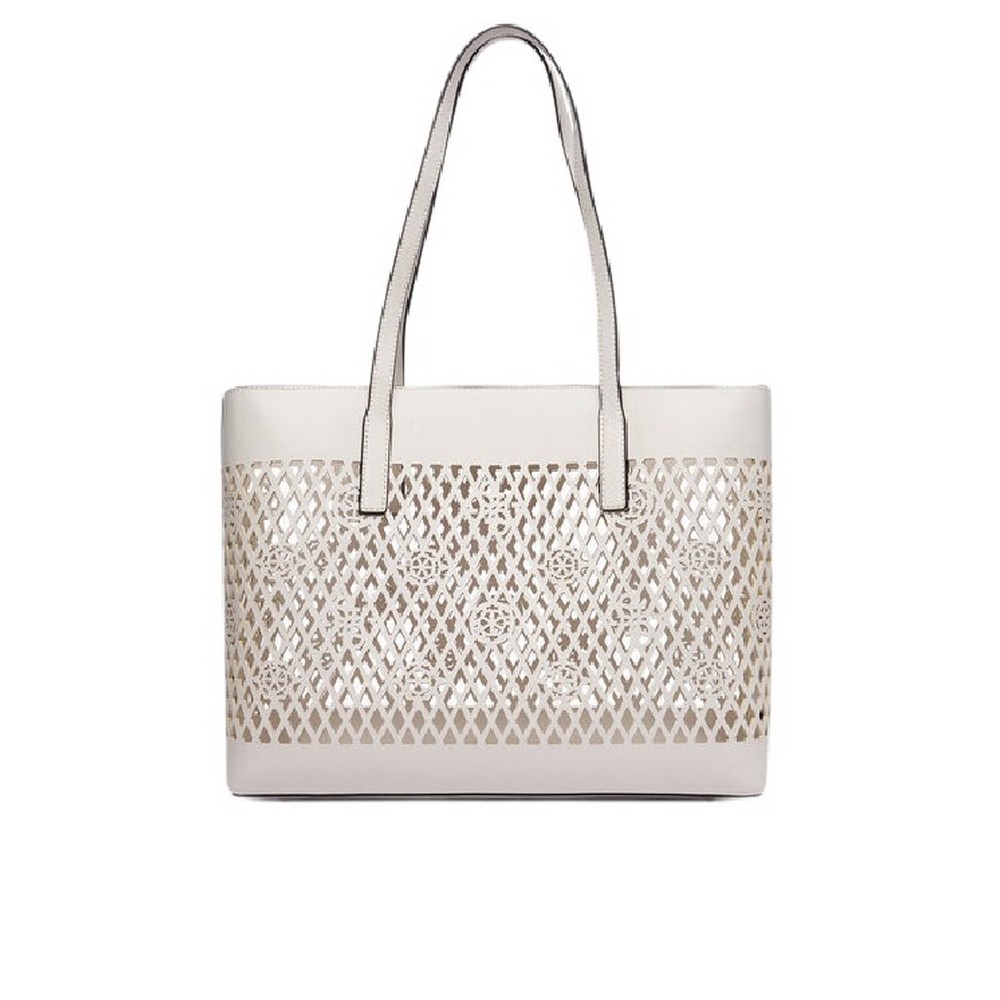 GUESS LETTY 2 IN 1 TOTE ΤΣΑΝΤΑ ΓΥΝΑΙΚΕΙΑ OFF WHITE