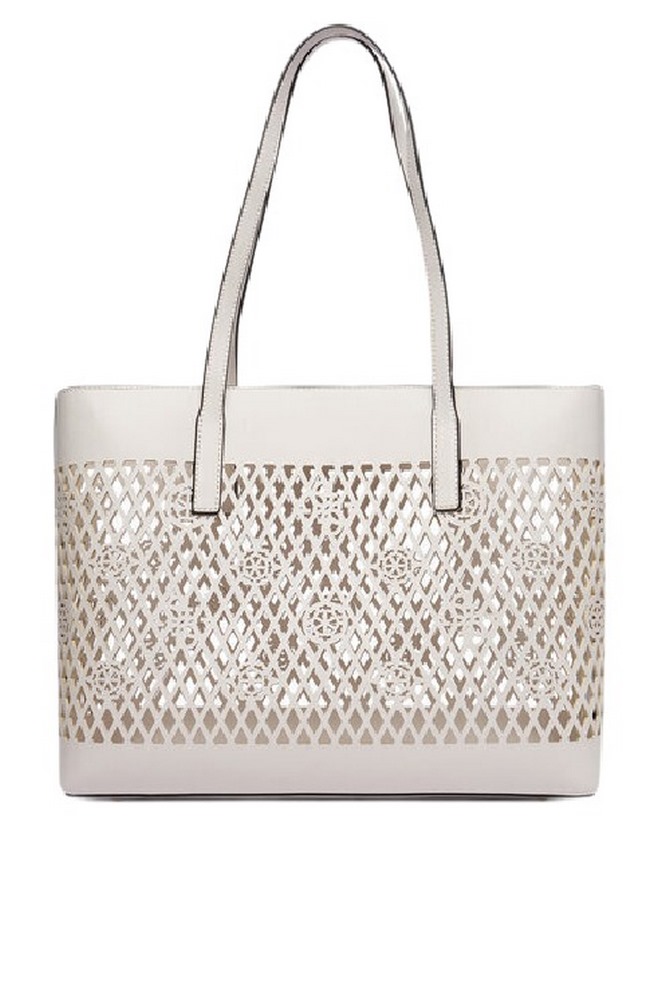 GUESS LETTY 2 IN 1 TOTE ΤΣΑΝΤΑ ΓΥΝΑΙΚΕΙΑ OFF WHITE