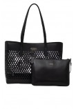 GUESS LETTY 2 IN 1 TOTE ΤΣΑΝΤΑ ΓΥΝΑΙΚΕΙΑ BLACK