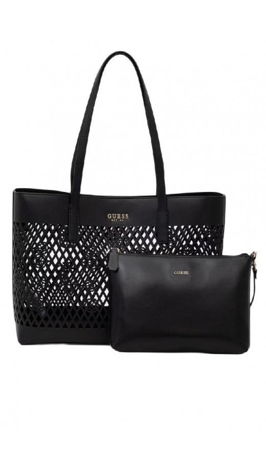 GUESS LETTY 2 IN 1 TOTE ΤΣΑΝΤΑ ΓΥΝΑΙΚΕΙΑ BLACK