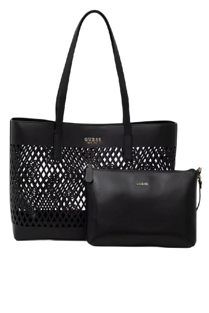 GUESS LETTY 2 IN 1 TOTE ΤΣΑΝΤΑ ΓΥΝΑΙΚΕΙΑ BLACK