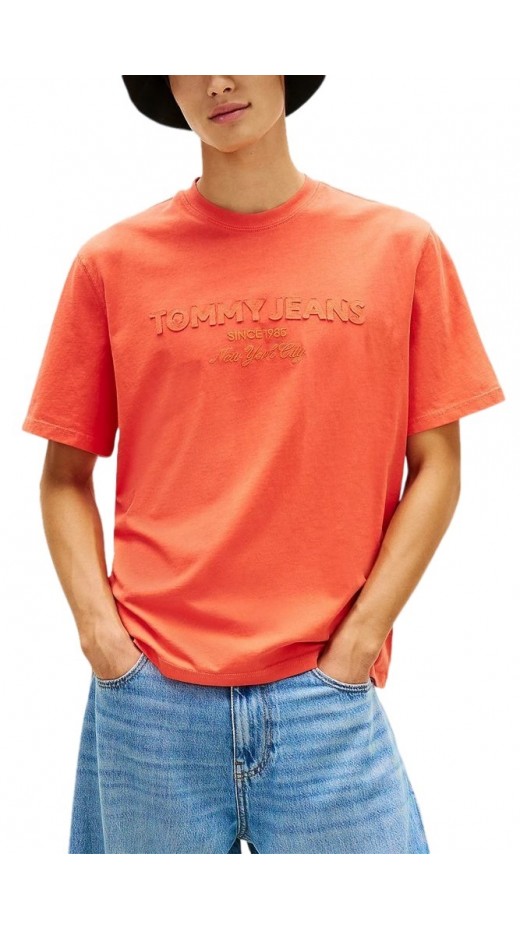 TOMMY JEANS 90S NEW CLASSICS TEE T-SHIRT ΜΠΛΟΥΖΑ ΑΝΔΡΙΚΗ ORANGE