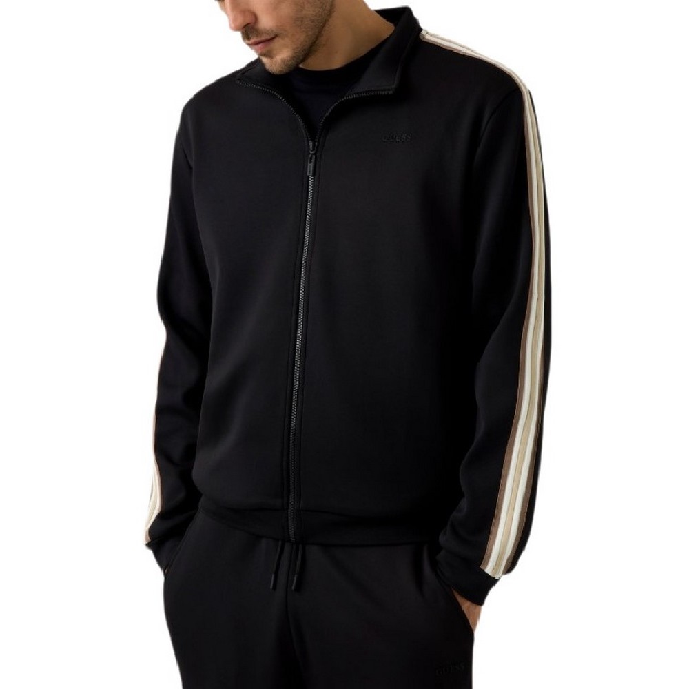 GUESS VICKTOR FULL ZIP SWEATSHIRT ΖΑΚΕΤΑ ΦΟΥΤΕΡ ΑΝΔΡΙΚΗ BLACK