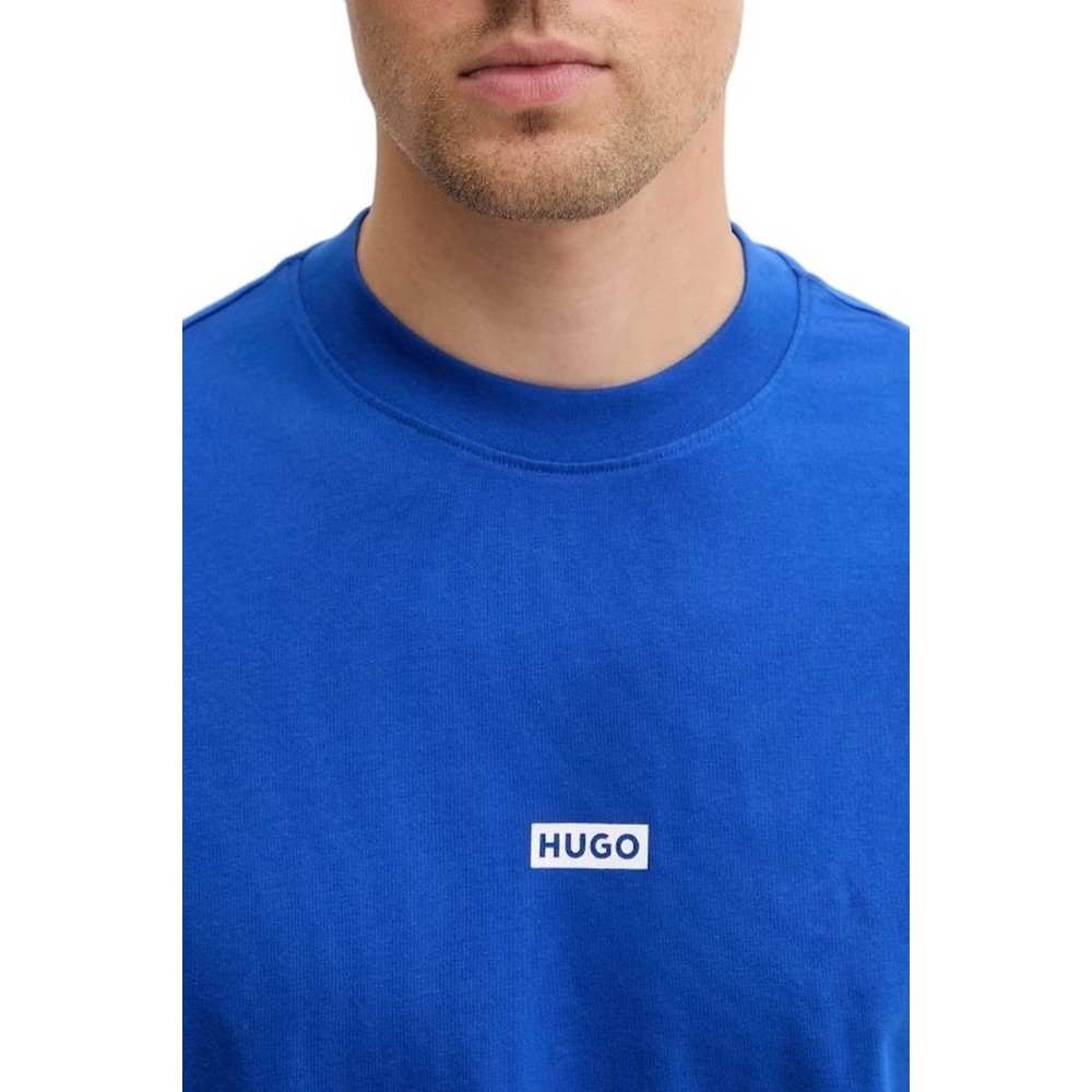HUGO BOSS JERSEY NALONO F T-SHIRT ΜΠΛΟΥΖΑ ΑΝΔΡΙΚΗ BLUE
