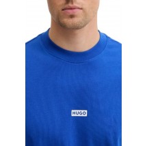 HUGO BOSS JERSEY NALONO F T-SHIRT ΜΠΛΟΥΖΑ ΑΝΔΡΙΚΗ BLUE