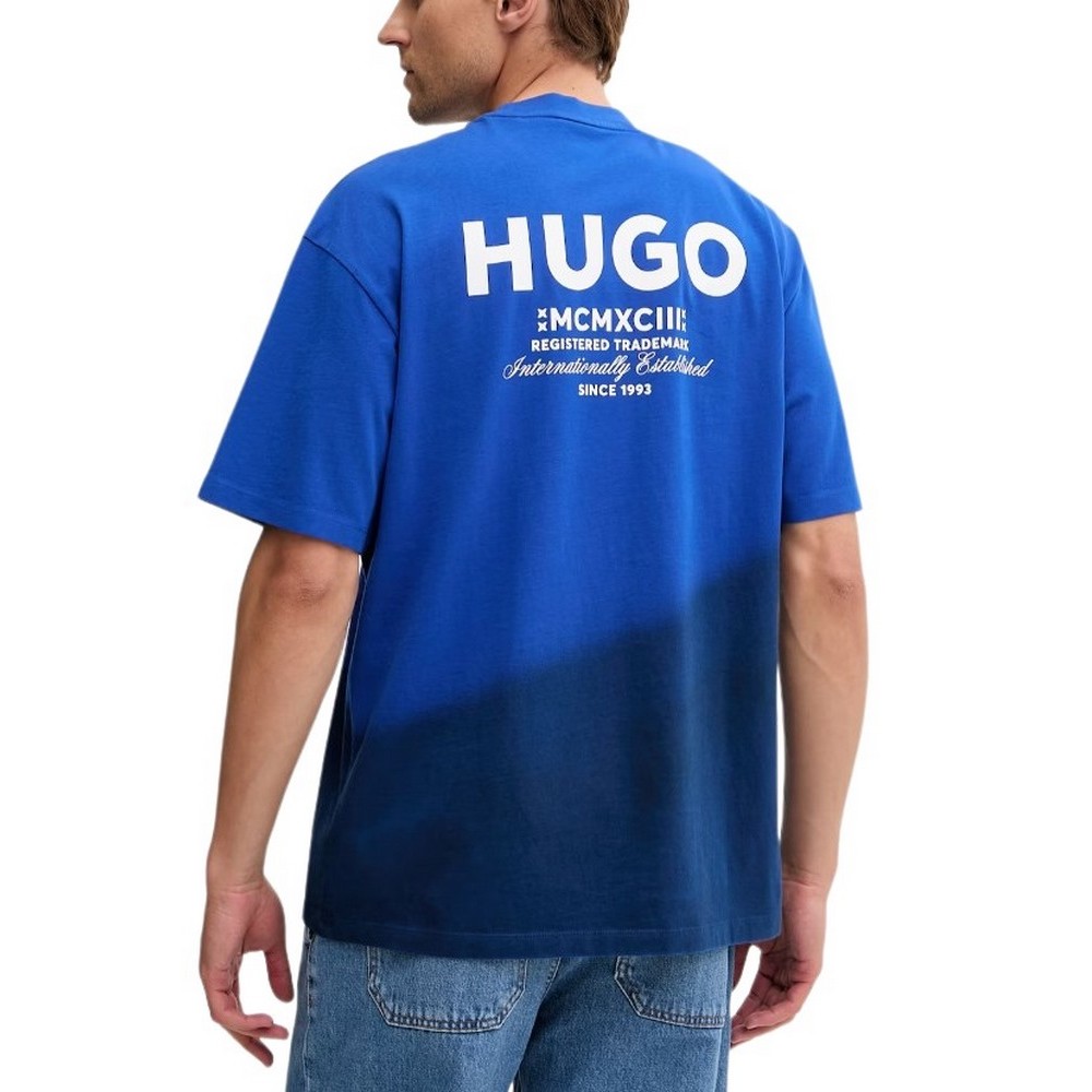 HUGO BOSS JERSEY NALONO F T-SHIRT ΜΠΛΟΥΖΑ ΑΝΔΡΙΚΗ BLUE