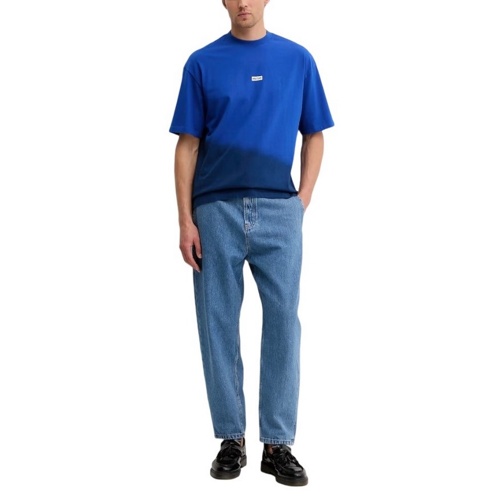 HUGO BOSS JERSEY NALONO F T-SHIRT ΜΠΛΟΥΖΑ ΑΝΔΡΙΚΗ BLUE