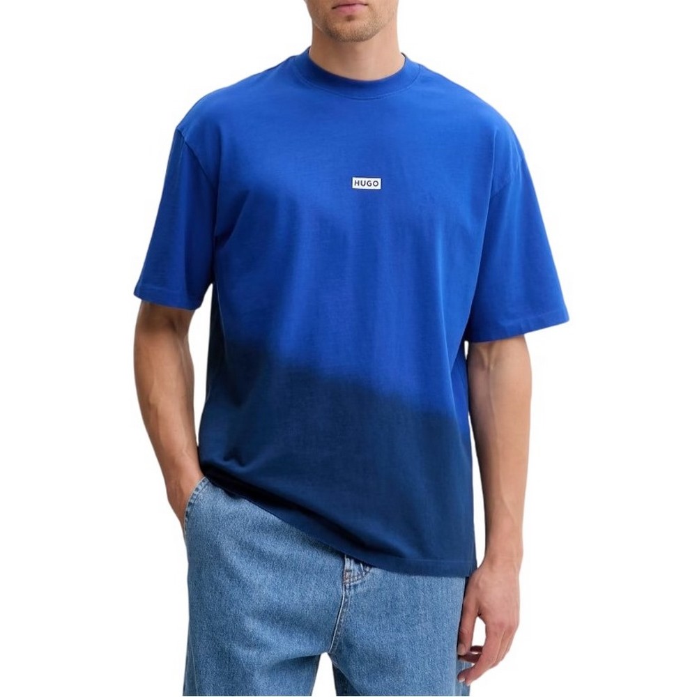 HUGO BOSS JERSEY NALONO F T-SHIRT ΜΠΛΟΥΖΑ ΑΝΔΡΙΚΗ BLUE