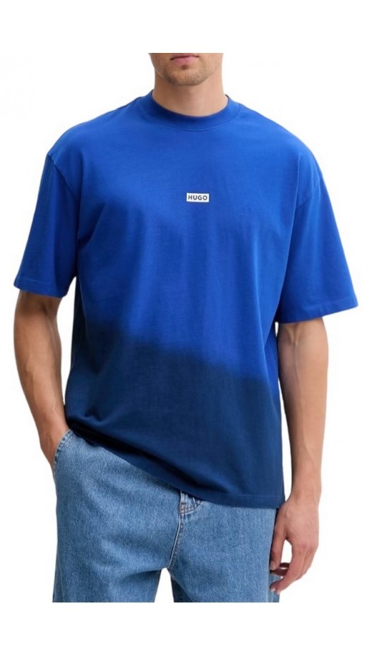 HUGO BOSS JERSEY NALONO F T-SHIRT ΜΠΛΟΥΖΑ ΑΝΔΡΙΚΗ BLUE