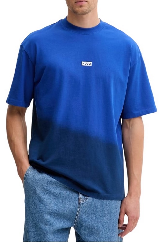 HUGO BOSS JERSEY NALONO F T-SHIRT ΜΠΛΟΥΖΑ ΑΝΔΡΙΚΗ BLUE