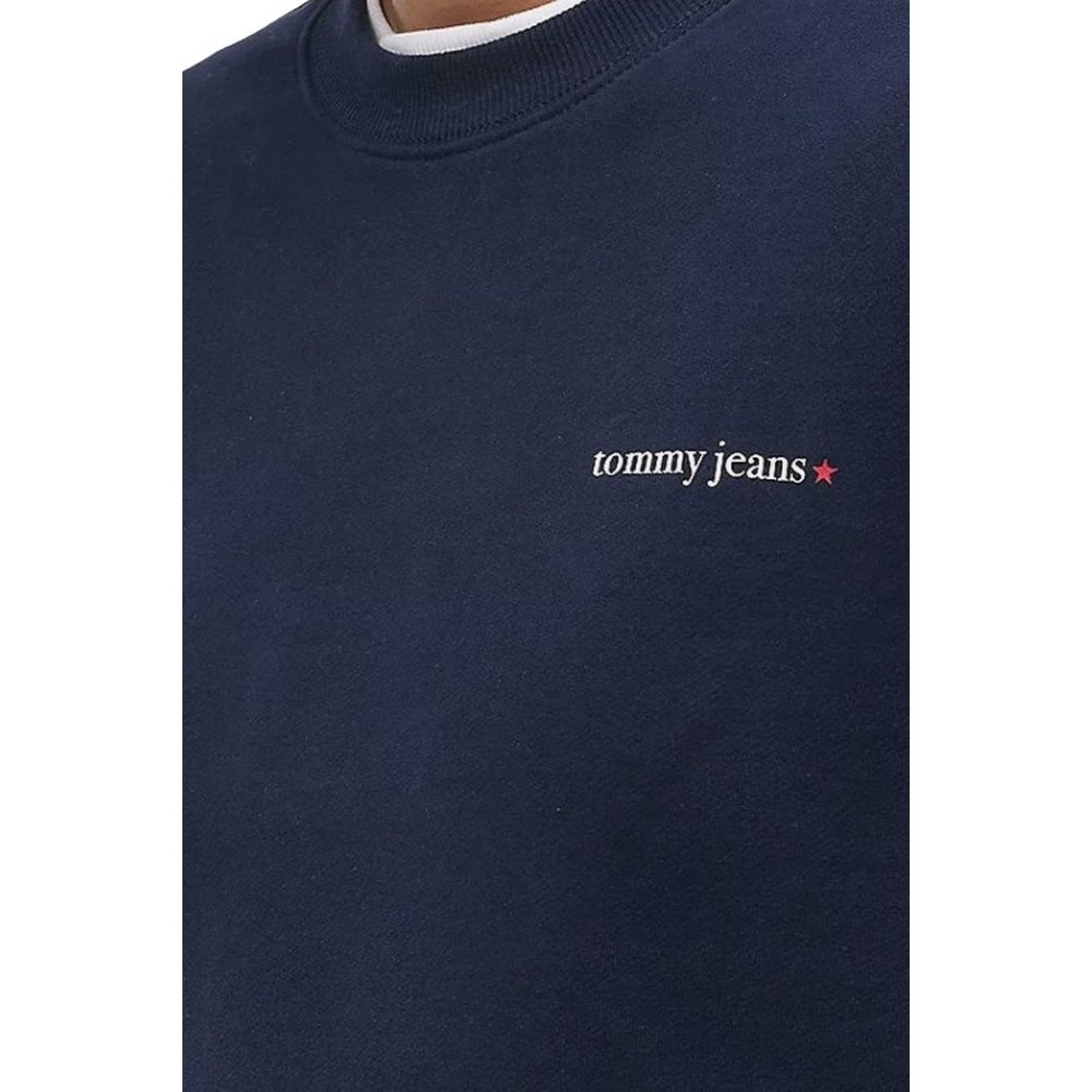 TOMMY JEANS REG ESS LOGO 1 CREW EXT ΦΟΥΤΕΡ ΜΠΛΟΥΖΑ ΓΥΝΑΙΚΕΙΑ NAVY