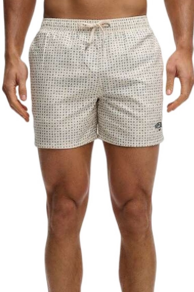 SUPERDRY D3 STUD PREMIUM PRINTED 15 SWIM SHORT ΜΑΓΙΟ ΑΝΔΡΙΚΟ WHITE/BLUE