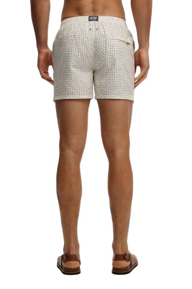 SUPERDRY D3 STUD PREMIUM PRINTED 15 SWIM SHORT ΜΑΓΙΟ ΑΝΔΡΙΚΟ WHITE/BLUE