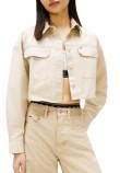 TOMMY JEANS CROPPED UTILITY SHIRT ΠΟΥΚΑΜΙΣΟ ΓΥΝΑΙΚΕΙΟ SAND