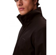 CALVIN KLEIN LS NYLON STAND COLLAR WINDBREAKER ΜΠΟΥΦΑΝ ΑΝΔΡΙΚΟ BLACK
