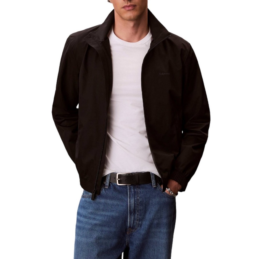 CALVIN KLEIN LS NYLON STAND COLLAR WINDBREAKER ΜΠΟΥΦΑΝ ΑΝΔΡΙΚΟ BLACK