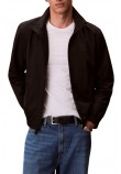 CALVIN KLEIN LS NYLON STAND COLLAR WINDBREAKER ΜΠΟΥΦΑΝ ΑΝΔΡΙΚΟ BLACK