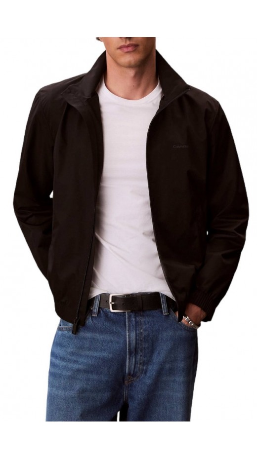 CALVIN KLEIN NYLON STAND COLLAR WINDBREAKER ΜΠΟΥΦΑΝ ΑΝΔΡΙΚΟ BLACK