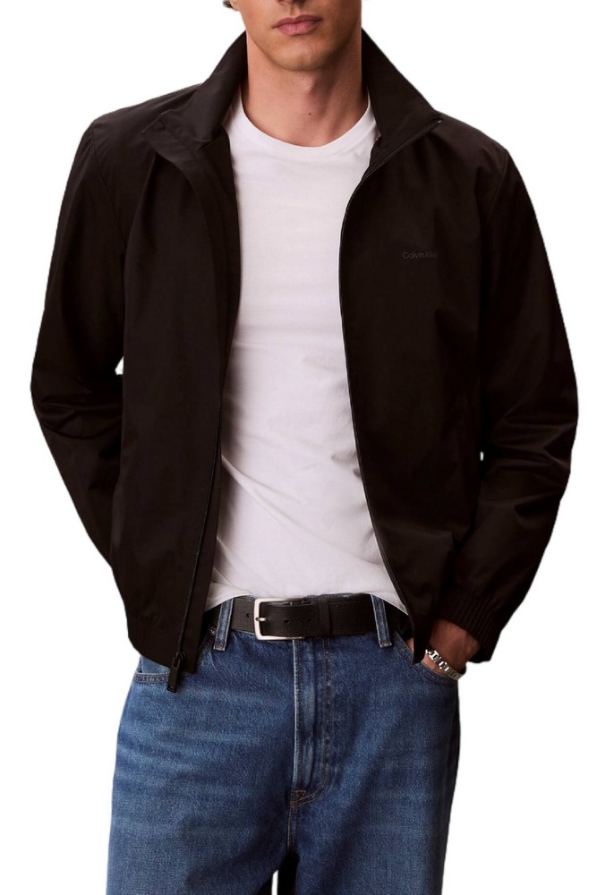 CALVIN KLEIN LS NYLON STAND COLLAR WINDBREAKER ΜΠΟΥΦΑΝ ΑΝΔΡΙΚΟ BLACK