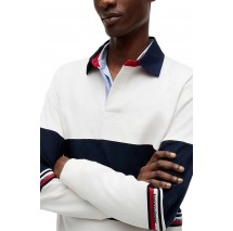 TOMMY JEANS RLX CBLOCK RUGBY ΜΠΛΟΥΖΑ ΑΝΔΡΙΚΗ WHITE