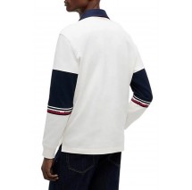 TOMMY JEANS RLX CBLOCK RUGBY ΜΠΛΟΥΖΑ ΑΝΔΡΙΚΗ WHITE