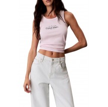 CALVIN KLEIN JEANS CONTOUR 2X2 RIB GRAPHIC TANK ΤΟΠ ΓΥΝΑΙΚΕΙΟ PINK