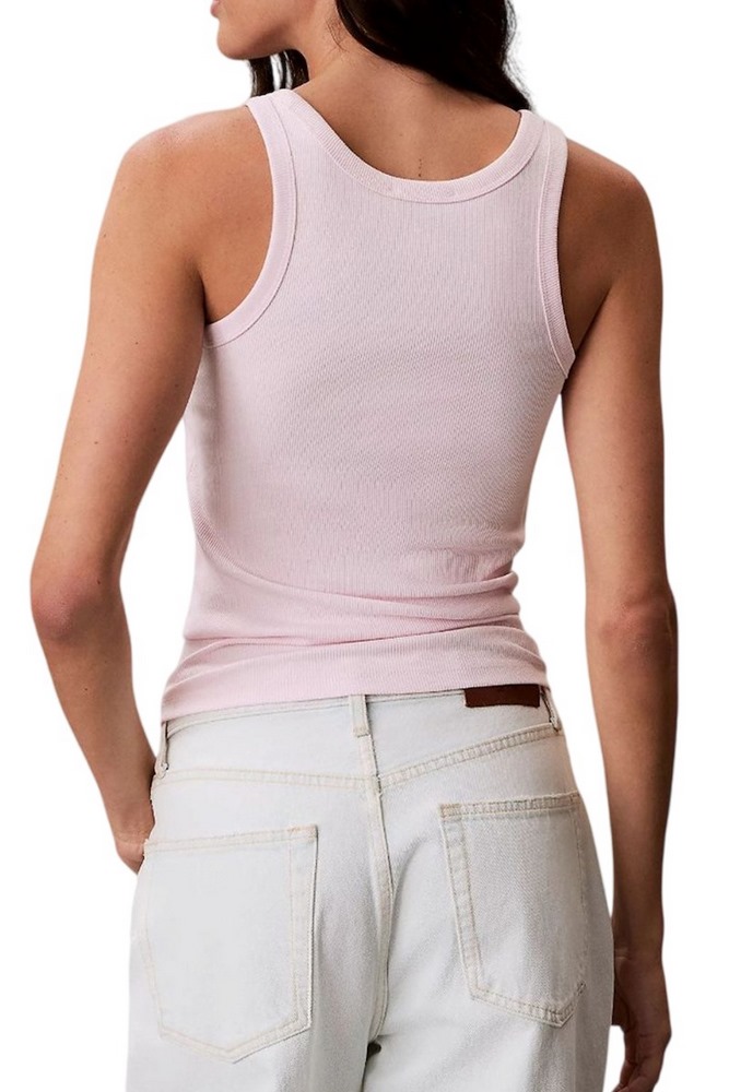 CALVIN KLEIN JEANS CONTOUR 2X2 RIB GRAPHIC TANK ΤΟΠ ΓΥΝΑΙΚΕΙΟ PINK