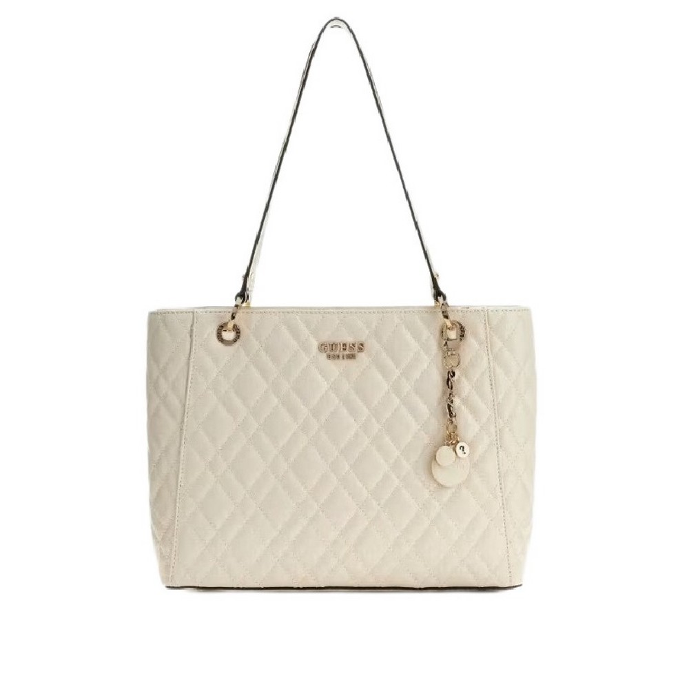 GUESS ISEMAY NOEL TOTE ΤΣΑΝΤΑ ΓΥΝΑΙΚΕΙΑ OFF WHITE