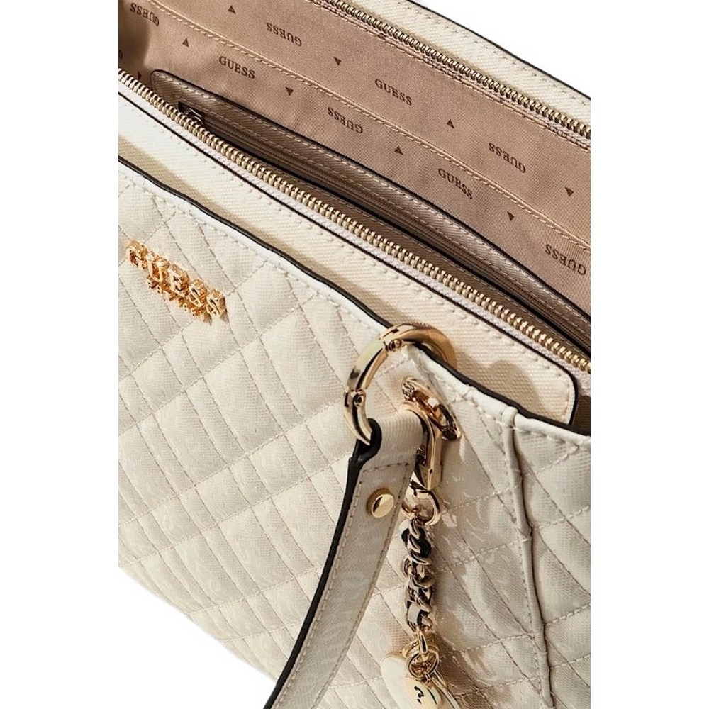 GUESS ISEMAY NOEL TOTE ΤΣΑΝΤΑ ΓΥΝΑΙΚΕΙΑ OFF WHITE