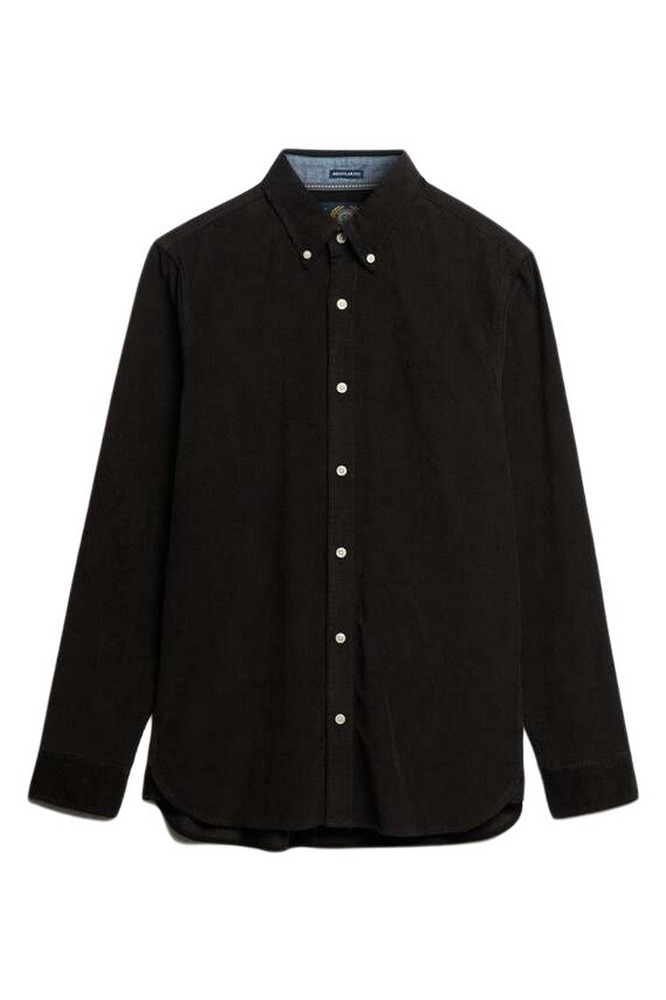SUPERDRY D3 STUD CLASSIC NEEDLE CORD SHIRT ΠΟΥΚΑΜΙΣΟ ΑΝΔΡΙΚΟ BLACK