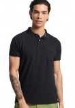 SUPERDRY POLO T-SHIRT M1110252A ΜΠΛΟΥΖΑ ΑΝΔΡΙΚΗ BLACK