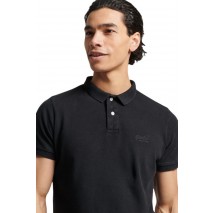 ΜΠΛΟΥΖΑ POLO ΜΠΛΟΥΖΑ ΑΝΔΡΙΚΗ  SUPERDRY BLACK