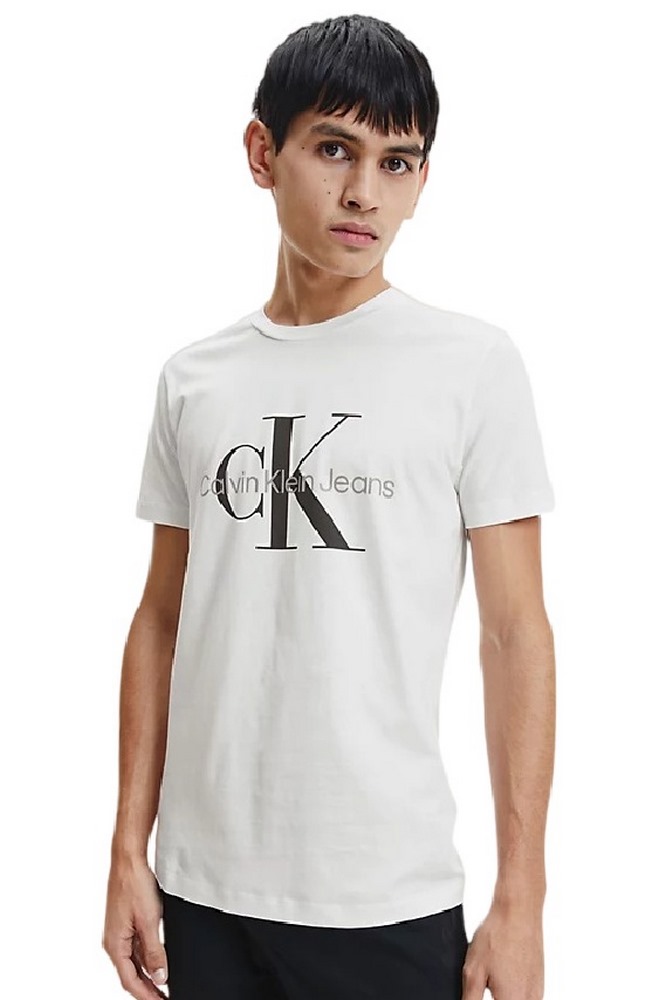 CALVIN KLEIN JEANS CORE MONOGRAM SLIM TEE T-SHIRT ΑΝΔΡΙΚΟ WHITE