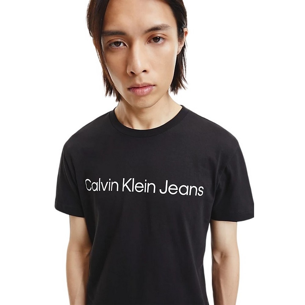 CALVIN KLEIN JEANS CORE INSTITUTIONAL LOGO SLIM TEE T-SHIRT ΑΝΔΡΙΚΟ BLACK