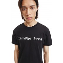 CALVIN KLEIN JEANS CORE INSTITUTIONAL LOGO SLIM TEE T-SHIRT ΑΝΔΡΙΚΟ BLACK