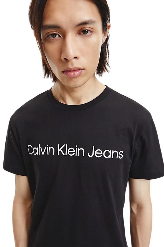 CALVIN KLEIN JEANS CORE INSTITUTIONAL LOGO SLIM TEE T-SHIRT ΑΝΔΡΙΚΟ BLACK