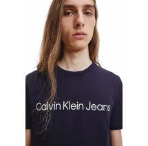 CALVIN KLEIN JEANS CORE INSTITUTIONAL LOGO SLIM TEE T-SHIRT ΑΝΔΡΙΚΟ NAVY