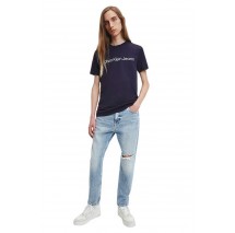 CALVIN KLEIN JEANS CORE INSTITUTIONAL LOGO SLIM TEE T-SHIRT ΑΝΔΡΙΚΟ NAVY