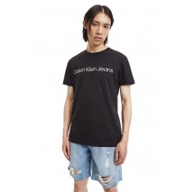 CALVIN KLEIN JEANS CORE INSTITUTIONAL LOGO SLIM TEE T-SHIRT ΑΝΔΡΙΚΟ BLACK