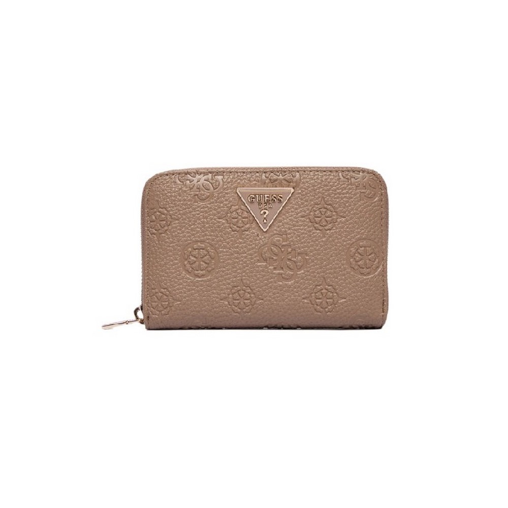 GUESS CRESIDIA II SLG MED ZIP AROUND ΠΟΡΤΟΦΟΛΙ ΓΥΝΑΙΚΕΙΟ TAUPE