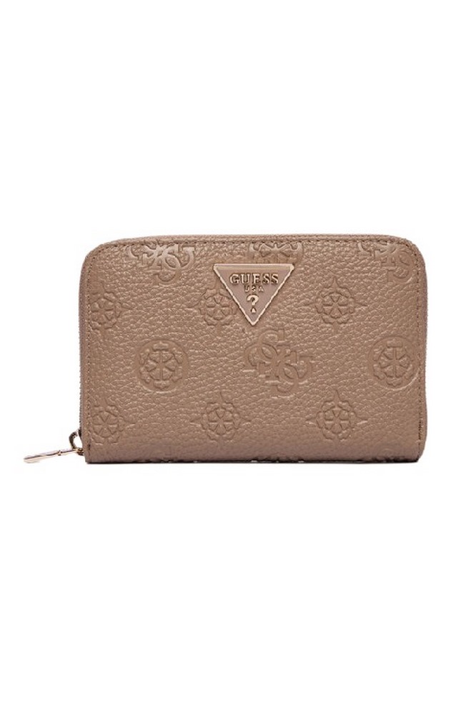GUESS CRESIDIA II SLG MED ZIP AROUND ΠΟΡΤΟΦΟΛΙ ΓΥΝΑΙΚΕΙΟ TAUPE
