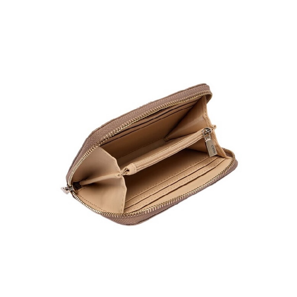 GUESS CRESIDIA II SLG MED ZIP AROUND ΠΟΡΤΟΦΟΛΙ ΓΥΝΑΙΚΕΙΟ TAUPE