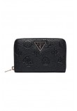 GUESS CRESIDIA II SLG MED ZIP AROUND ΠΟΡΤΟΦΟΛΙ ΓΥΝΑΙΚΕΙΟ BLACK