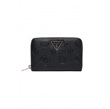 GUESS CRESIDIA II SLG MED ZIP AROUND ΠΟΡΤΟΦΟΛΙ ΓΥΝΑΙΚΕΙΟ BLACK
